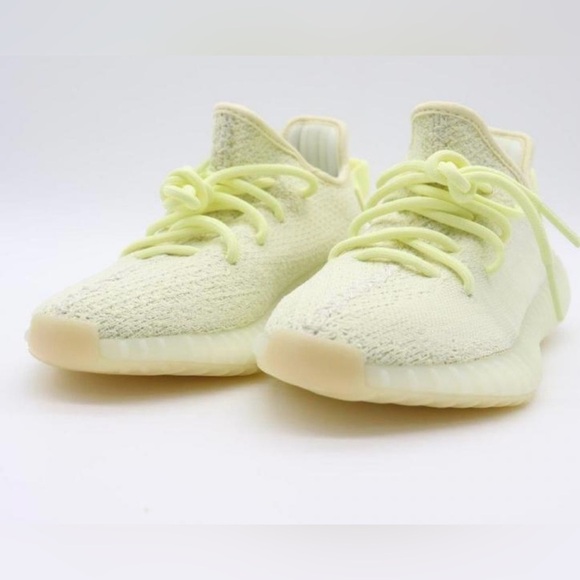 Yeezy x Adidas Yellow/Cream White Cotton Knit Boost 350 V2 Sneakers Size 6 men - Picture 3 of 6